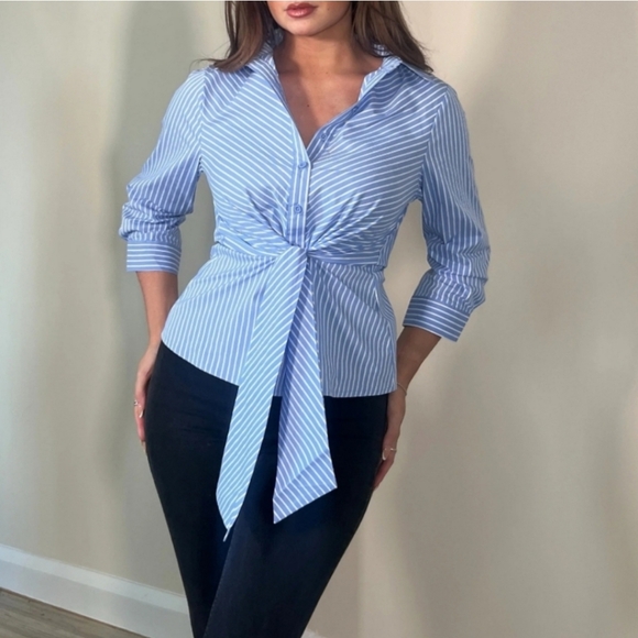 Sundance women's tie button-down shirt size small - Picture 2 of 4